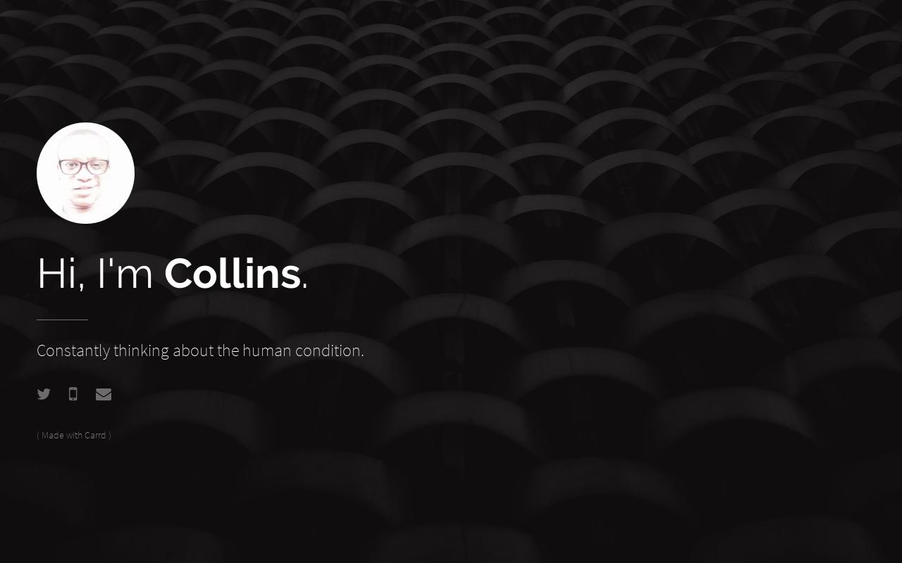 Carrd profile picture for @collins